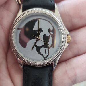 Big Dogs Sportswear Black Leather Strap Watch